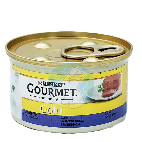 کنسرو گربه بره پته 85گرمی آلمانی Gourmet Gold